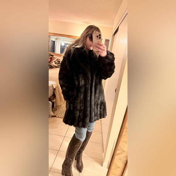 Vintage Faux Mink Fur Coat - Picture 8 of 15